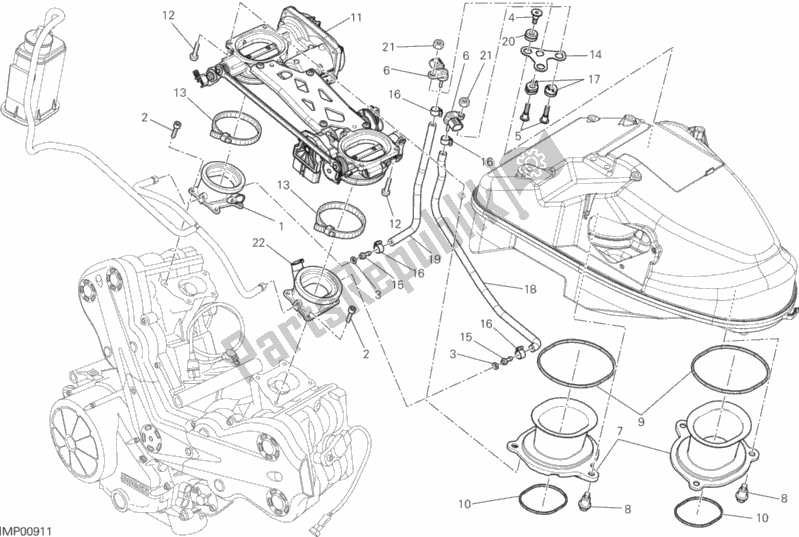 Todas as partes de Corpo Do Acelerador do Ducati Diavel Carbon FL USA 1200 2016